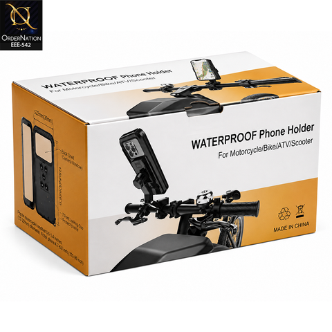 Waterproof Phone Holder for Motorcycle Bike ATV Scooter Universal Handlebar Mount Case