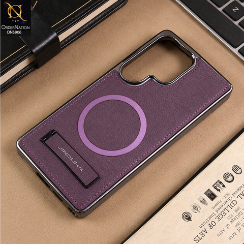 Samsung Galaxy S26 Ultra Cover - Purple - JINDUKA - New High Grade Quality Leather Textured Case with Magnetic and Kickstand