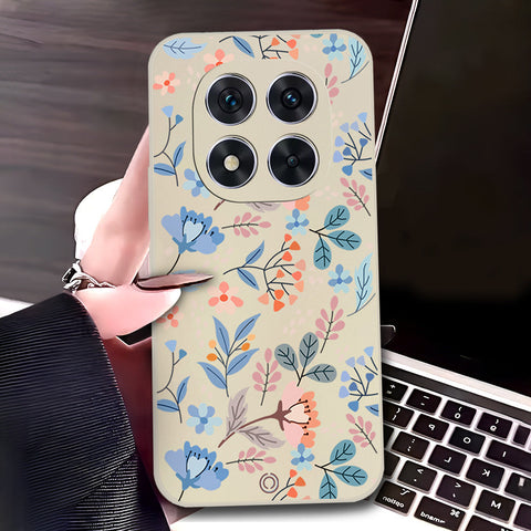 Xiaomi Redmi Note 14 Pro Plus 5G Cover - Offwhite - D1 - ONation Floral Series - HQ Liquid Silicone Soft Case