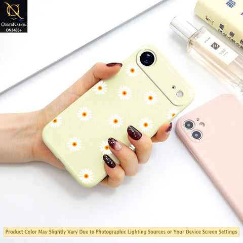 iPhone 17 Air Cover - ONation Daisy Series - HQ Liquid Silicone Elegant Colors Camera Protection Soft Case