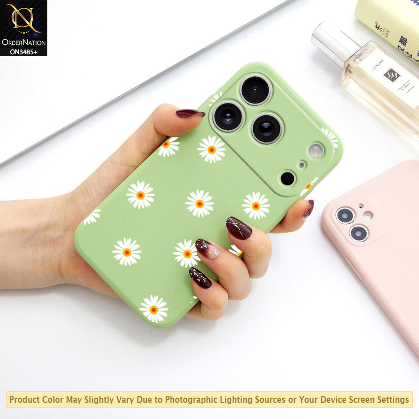 iPhone 17 Pro Max Cover - ONation Daisy Series - HQ Liquid Silicone Elegant Colors Camera Protection Soft Case (Fast Delivery)