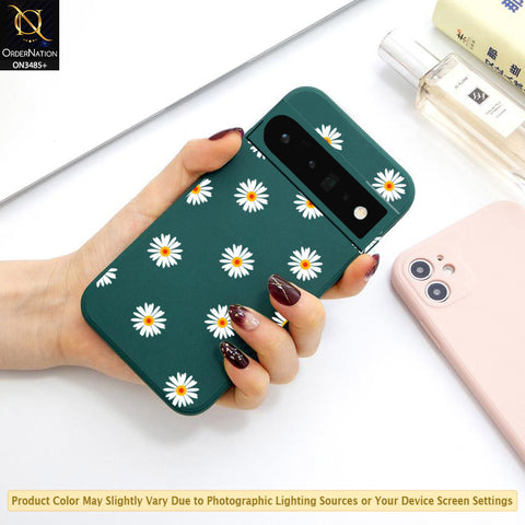 Google Pixel 6 Pro Cover - ONation Daisy Series - HQ Liquid Silicone Elegant Colors Camera Protection Soft Case (Fast Deliver)