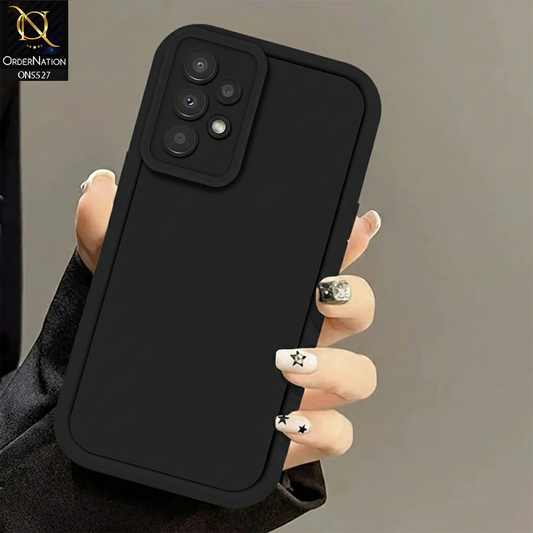 Samsung Galaxy A23 Cover - Black - Soft Silicone Case With Round Bumper Matte TPU Shockproof Cover