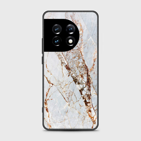 OnePlus Ace 2 Pro Cover- White Marble Series - HQ Ultra Shine Premium Infinity Glass Soft Silicon Borders Case