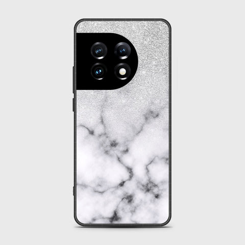 OnePlus Ace 2 Pro Cover- White Marble Series - HQ Ultra Shine Premium Infinity Glass Soft Silicon Borders Case