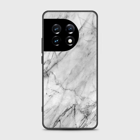 OnePlus Ace 2 Pro Cover- White Marble Series - HQ Ultra Shine Premium Infinity Glass Soft Silicon Borders Case