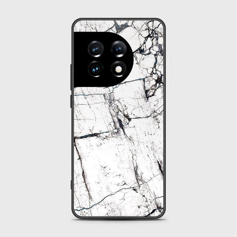 OnePlus Ace 2 Pro Cover- White Marble Series 2 - HQ Ultra Shine Premium Infinity Glass Soft Silicon Borders Case