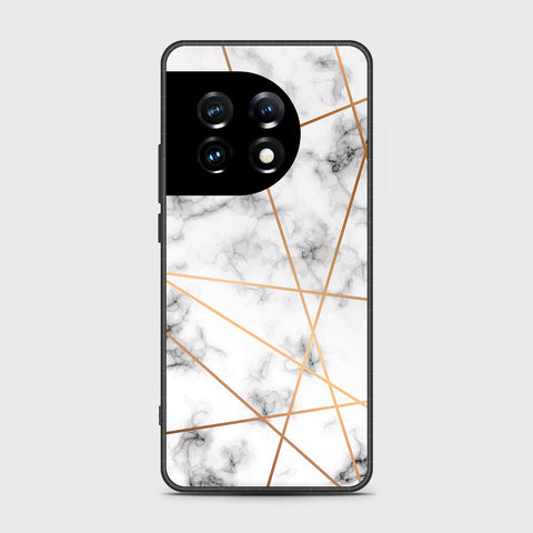 OnePlus Ace 2 Pro Cover- White Marble Series 2 - HQ Ultra Shine Premium Infinity Glass Soft Silicon Borders Case