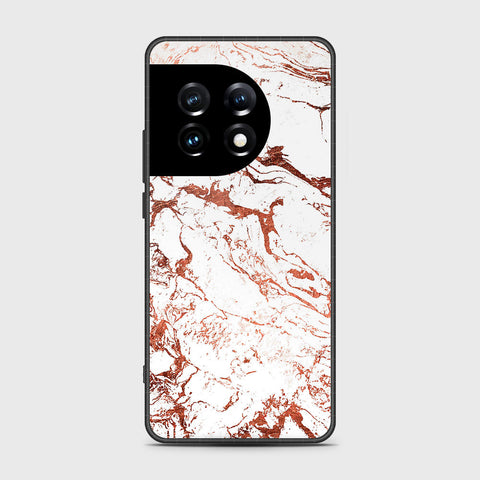 OnePlus Ace 2 Pro Cover- White Marble Series 2 - HQ Ultra Shine Premium Infinity Glass Soft Silicon Borders Case