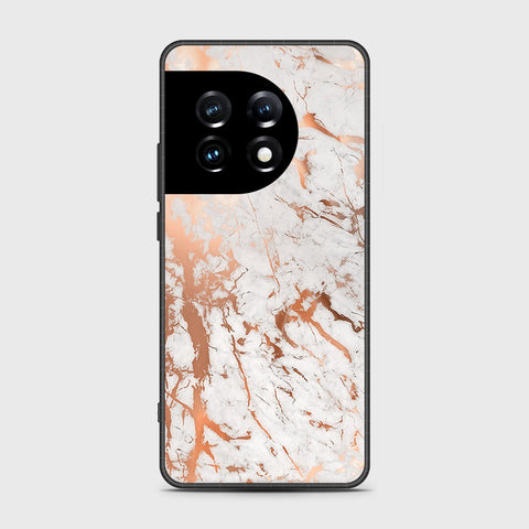 OnePlus Ace 2 Pro Cover- White Marble Series 2 - HQ Ultra Shine Premium Infinity Glass Soft Silicon Borders Case