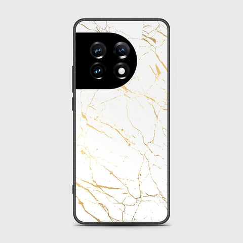 OnePlus Ace 2 Pro Cover- White Marble Series 2 - HQ Ultra Shine Premium Infinity Glass Soft Silicon Borders Case