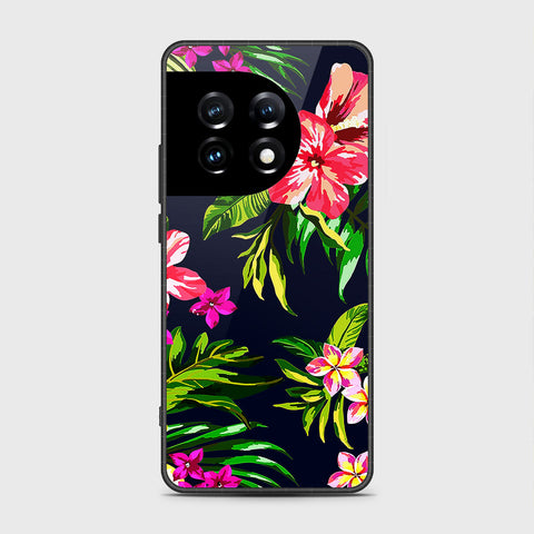 OnePlus Ace 2 Pro Cover- Floral Series - HQ Ultra Shine Premium Infinity Glass Soft Silicon Borders Case