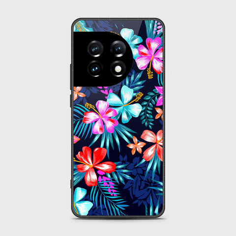 OnePlus Ace 2 Pro Cover- Floral Series - HQ Ultra Shine Premium Infinity Glass Soft Silicon Borders Case