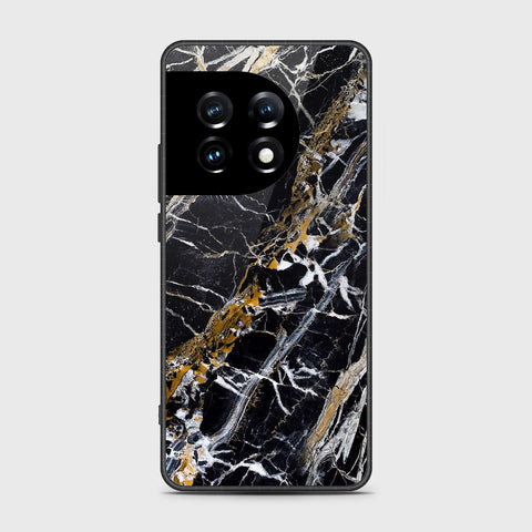 OnePlus Ace 2 Pro Cover- Black Marble Series - HQ Ultra Shine Premium Infinity Glass Soft Silicon Borders Case