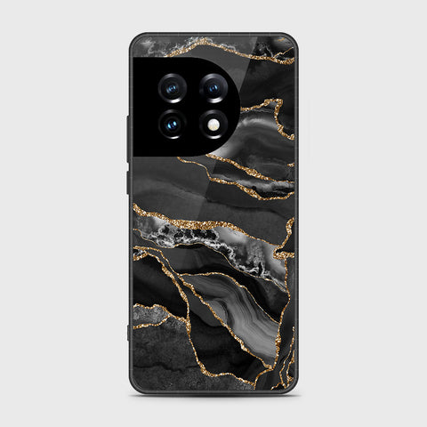 OnePlus Ace 2 Pro Cover- Black Marble Series - HQ Ultra Shine Premium Infinity Glass Soft Silicon Borders Case