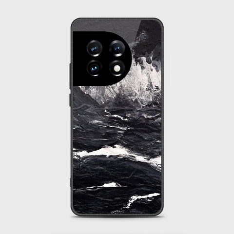 OnePlus Ace 2 Pro Cover- Black Marble Series - HQ Ultra Shine Premium Infinity Glass Soft Silicon Borders Case