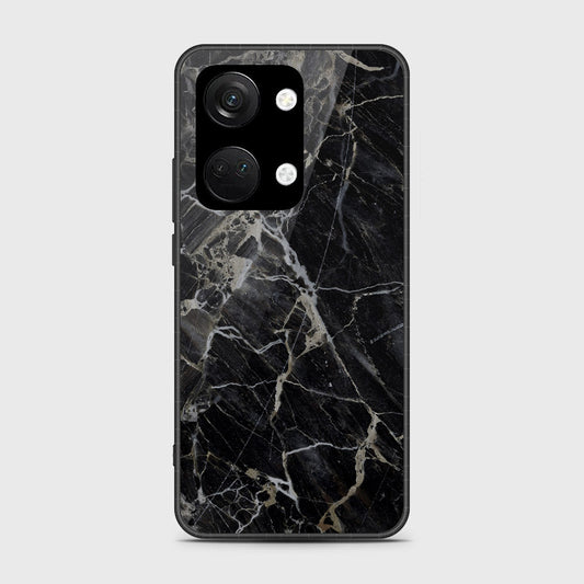 OnePlus Nord 3 Cover- Black Marble Series - HQ Ultra Shine Premium Infinity Glass Soft Silicon Borders Case