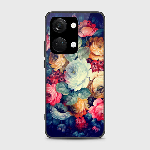 OnePlus Nord 3 Cover- Floral Series 2 - HQ Ultra Shine Premium Infinity Glass Soft Silicon Borders Case