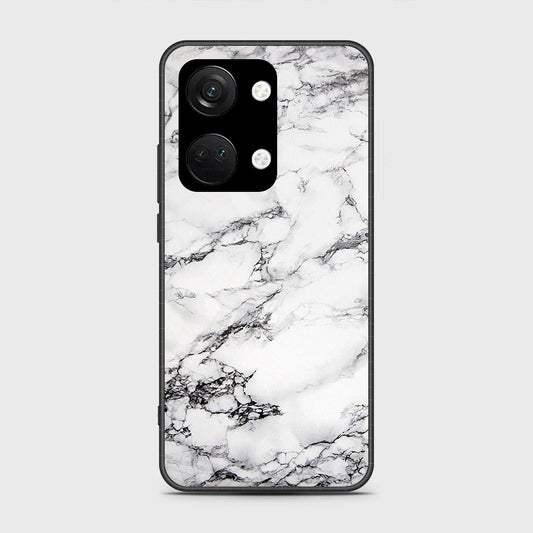 OnePlus Nord 3 Cover- White Marble Series - HQ Ultra Shine Premium Infinity Glass Soft Silicon Borders Case