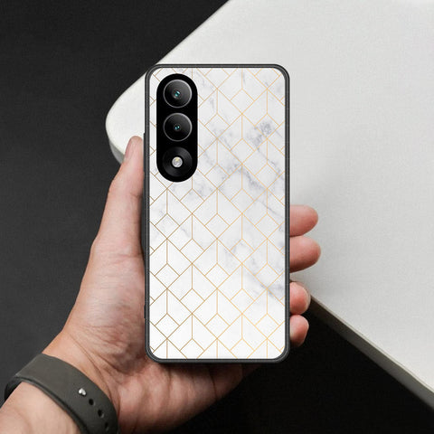 OnePlus Nord 5 Cover - White Marble Series 2 - HQ Ultra Shine Premium Infinity Glass Soft Silicon Borders Case