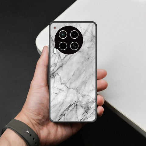 Tecno Camon 30 - White Marble Series - HQ Premium Shine Durable Shatterproof Case