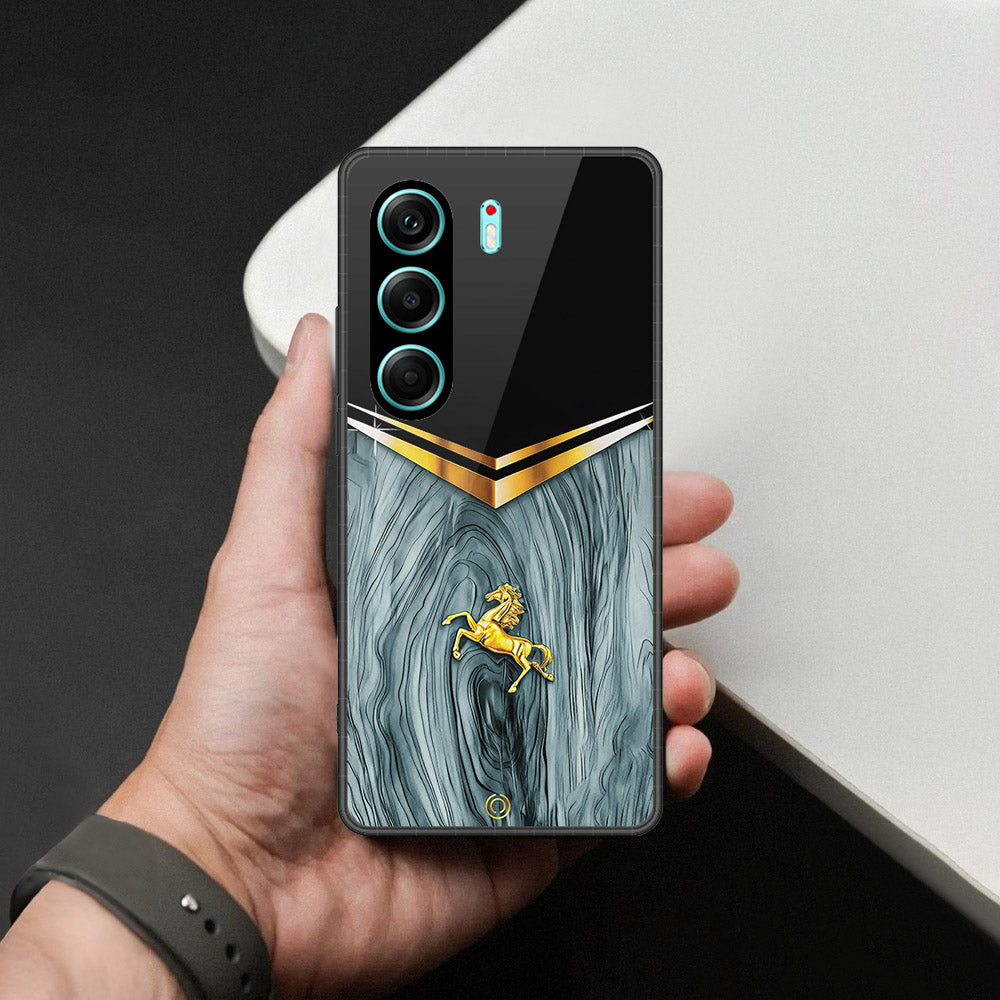 Tecno Camon 40 Cover - Majestic Royal V Design - HQ Premium Shine Durable Shatterproof Case