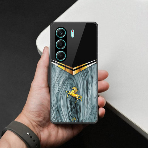 Tecno Camon 40 Cover - Majestic Royal V Design - HQ Premium Shine Durable Shatterproof Case