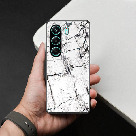 Tecno Camon 40 Cover - White Marble Series 2 - HQ Premium Shine Durable Shatterproof Case