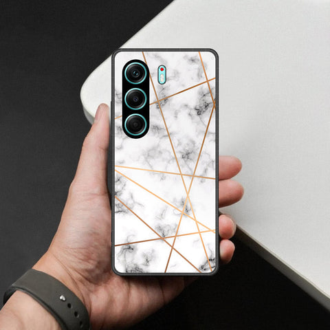 Tecno Camon 40 Cover - White Marble Series 2 - HQ Premium Shine Durable Shatterproof Case