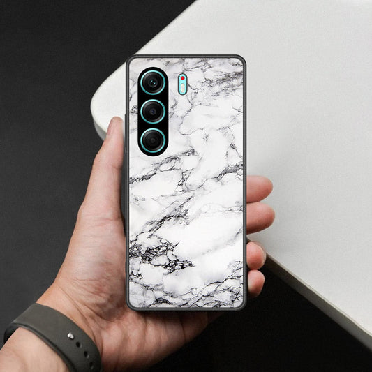 Tecno Camon 40 Cover - White Marble Series - HQ Premium Shine Durable Shatterproof Case