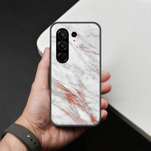 Tecno Camon 50 Pro 4G Cover - White Marble Series - HQ Ultra Shine Premium Infinity Glass Soft Silicon Borders Case