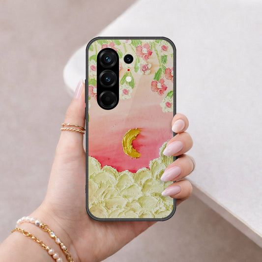 Tecno Camon 50 Ultra Cover - Floral Series - Design 7 - Pink & Yellow - HQ Ultra Shine Premium Infinity Glass Soft Silicon Borders Case