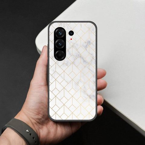 Tecno Camon 50 Ultra Cover - White Marble Series 2 - HQ Ultra Shine Premium Infinity Glass Soft Silicon Borders Case