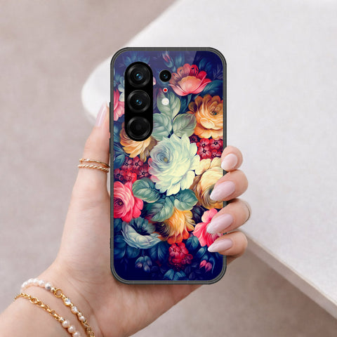 Tecno Camon 50 Ultra Cover - Floral Series 2 - HQ Ultra Shine Premium Infinity Glass Soft Silicon Borders Case