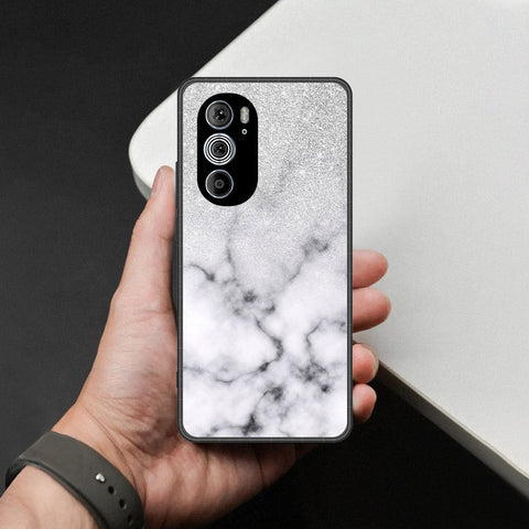 Motorola Edge x30 Cover - White Marble Series - HQ Premium Shine Durable Shatterproof Case