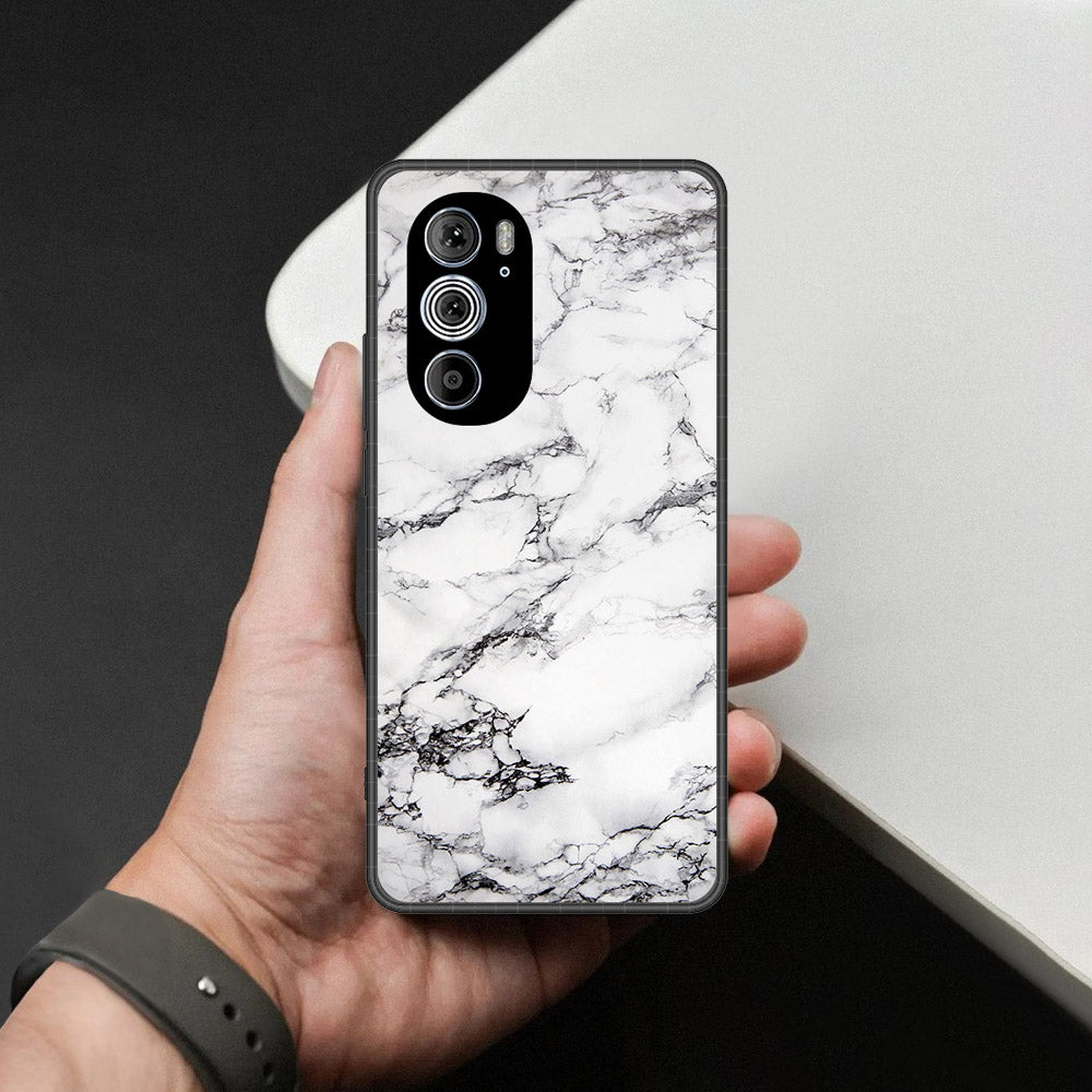 Motorola Edge x30 Cover - White Marble Series - HQ Premium Shine Durable Shatterproof Case
