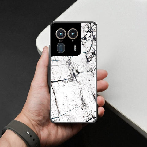 Motorola Edge 50 Ultra Cover - White Marble Series 2 - HQ Premium Shine Durable Shatterproof Case