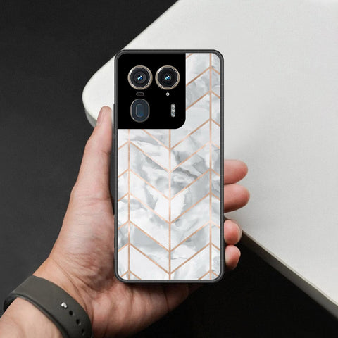 Motorola Edge 50 Ultra Cover - White Marble Series 2 - HQ Premium Shine Durable Shatterproof Case