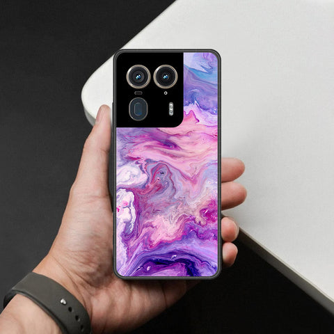 Motorola Edge 50 Ultra Cover - Colorful Marble Series - HQ Premium Shine Durable Shatterproof Case