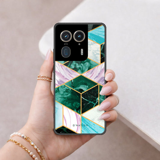 Motorola Edge 50 Ultra Cover - O'Nation Shades of Marble Series - HQ Premium Shine Durable Shatterproof Case