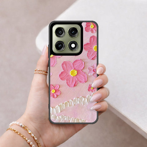 Motorola Edge 70 Pro Plus Cover - Floral Series - Design 2 - Pink - HQ Ultra Shine Premium Infinity Glass Soft Silicon Borders Case