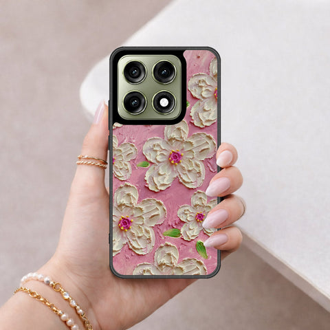 Motorola Edge 70 Pro Cover - Floral Series - Design 5 - Pink & White - HQ Ultra Shine Premium Infinity Glass Soft Silicon Borders Case