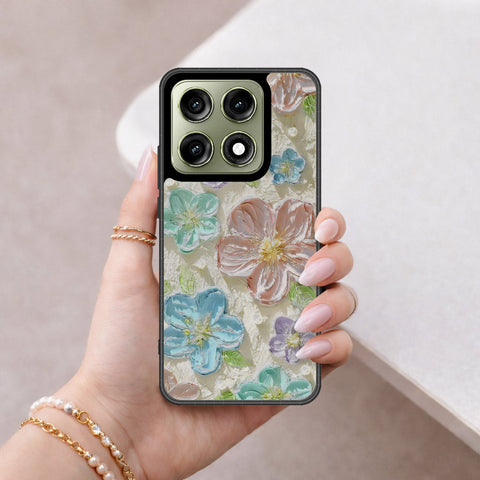 Motorola Edge 70 Pro Cover - Floral Series - Design 14 - Blue & Purple - HQ Ultra Shine Premium Infinity Glass Soft Silicon Borders Case