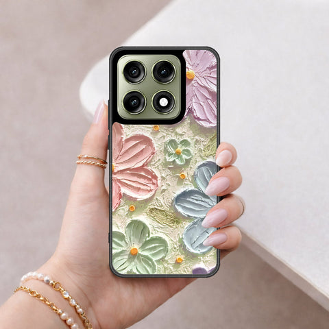 Motorola Edge 70 Pro Cover - Floral Series - Design 15 - Blue & Green - HQ Ultra Shine Premium Infinity Glass Soft Silicon Borders Case