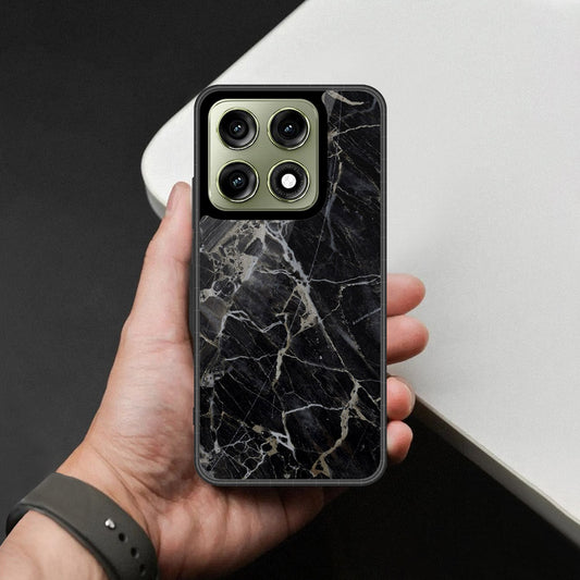 Motorola Edge 70 Pro Cover - Black Marble Series - HQ Ultra Shine Premium Infinity Glass Soft Silicon Borders Case