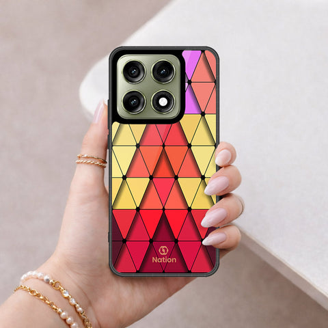Motorola Edge 70 Pro Plus Cover - Onation Pyramid Series - HQ Ultra Shine Premium Infinity Glass Soft Silicon Borders Case