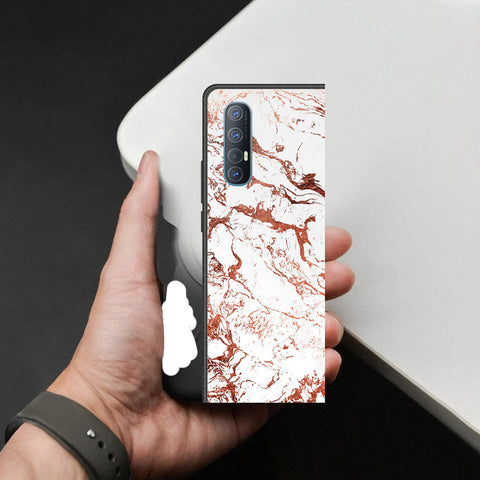 Oppo Reno 3 Pro 5G Cover - White Marble Series 2 - HQ Premium Shine Durable Shatterproof Case