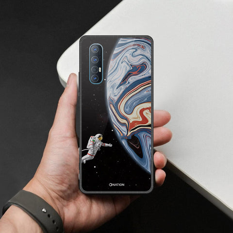 Oppo Reno 3 Pro 5G Cover - Cosmic Marble Astronaut Design - HQ Premium Shine Durable Shatterproof Case