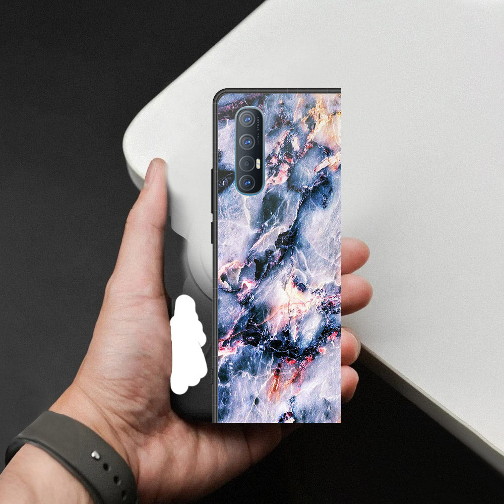 Oppo Reno 3 Pro 5G Cover - Colorful Marble Series - HQ Premium Shine Durable Shatterproof Case