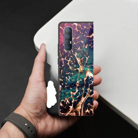 Oppo Reno 3 Pro 5G Cover - Colorful Marble Series - HQ Premium Shine Durable Shatterproof Case